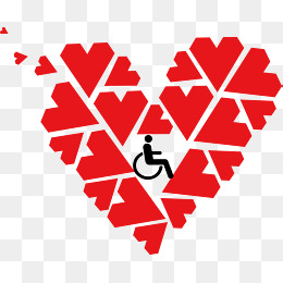 公益海报关爱残疾人献爱心