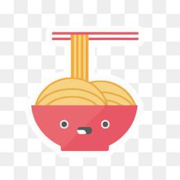 矢量卡通拉面面条