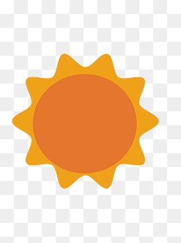 剪纸风太阳元素设计