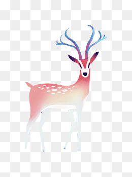 清新可爱梅花鹿装饰元素