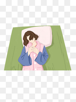 侧躺在气垫床上看手机的男人