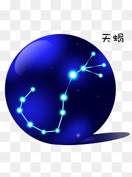 原创可爱卡通十二星座元素对话框之天蝎座