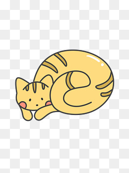 简约卡通可爱呆萌动物猫咪元素