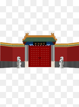 古风沈阳故宫手绘设计元素