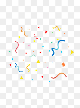 漂浮丝带元素之卡通派对欢悦气氛彩色丝带