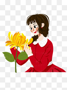 手绘卡通小菊花手绘