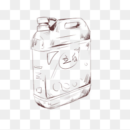线描立白洗衣液瓶插画