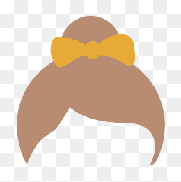 学院风丸子头女假发素材图片免费下载_高清卡通手绘psd_千库网(图片