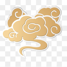 手绘大朵祥云如意云