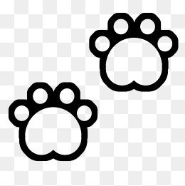 两狗爪印图标