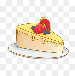 奶油慕斯蛋糕美食插画