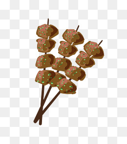 美食烤羊肉串插画