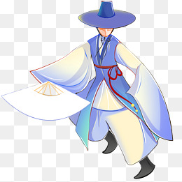 朝鲜族卡通png素材