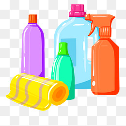 瓶装清洁用品插画