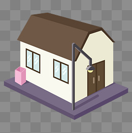 5d立体爱心房子插画