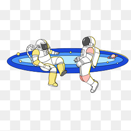 宇航员失重卡通免扣