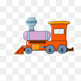 冒烟交通工具火车插画