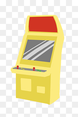 黄色游戏机卡通插画