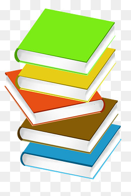 一摞彩色书本插画