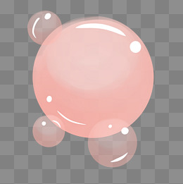 漂亮的粉色气泡插画