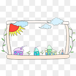 藤蔓边框卡通插画素材图片免费下载_高清psd_千库网(图片编号12181990