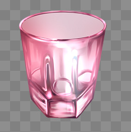 玻璃水杯装饰插画