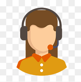 男女客服寻呼服务扁平插画矢量格式免扣png格式
