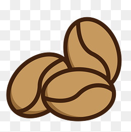 棕色咖啡豆免抠图标