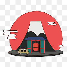卡通日本富士山插图