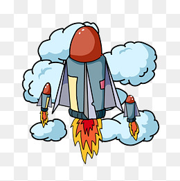 创意升空的导弹插画