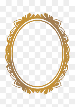 创意金色椭圆形边框素材图片免费下载_高清psd_千库网(图片编号