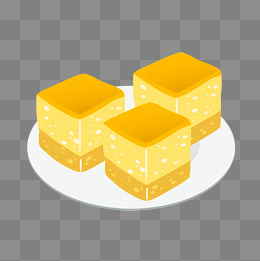 卡通正方形蛋糕插图