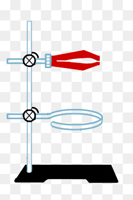 卡通化学铁架台插画