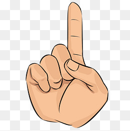 细长手势卡通插画