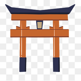 卡通日本鸟居插画