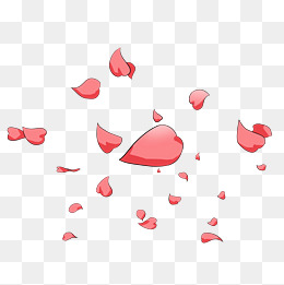 落下花瓣桃花插画