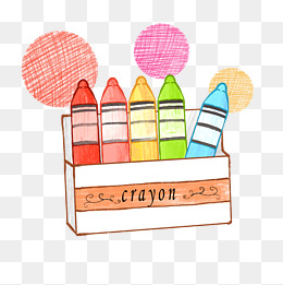 卡通绘画彩笔插画