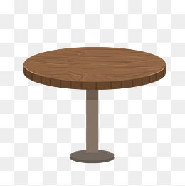 实木圆形桌子插图