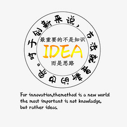 idea创新主题宣传艺术字设计-idea创新主题宣