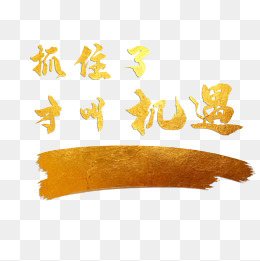 抓住了才叫机遇艺术字