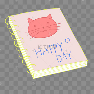 卡通日记本png元素