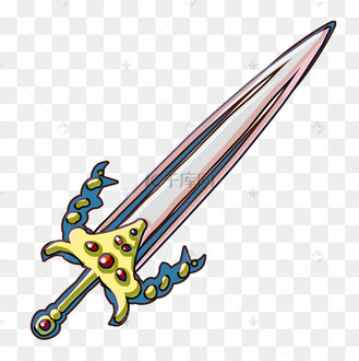 漂亮的锋利宝剑插画