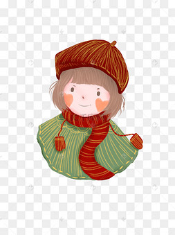 可爱卡通人物女孩