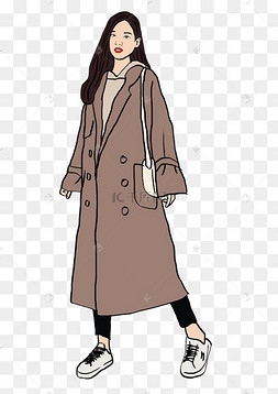 卡通女孩大衣