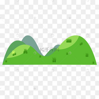 绿色草地山丘插图