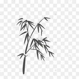 黑色水墨竹子