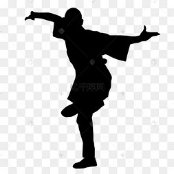 少林寺武术剪影下载 png下载psd武侠人物和尚少林功夫剪影拳法武术可