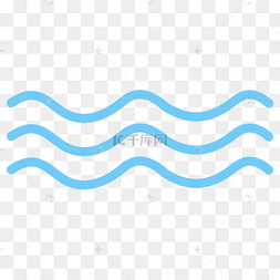 纯色波浪线条装饰