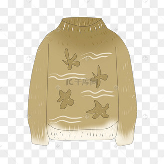 冬天毛衣手绘插画