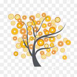 长满钱币的发财大树